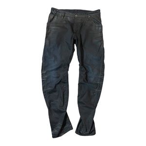 G - Star Raw Dude Black Denim Arc 3D Loose Tapered Waxed Coated Jeans S 36
